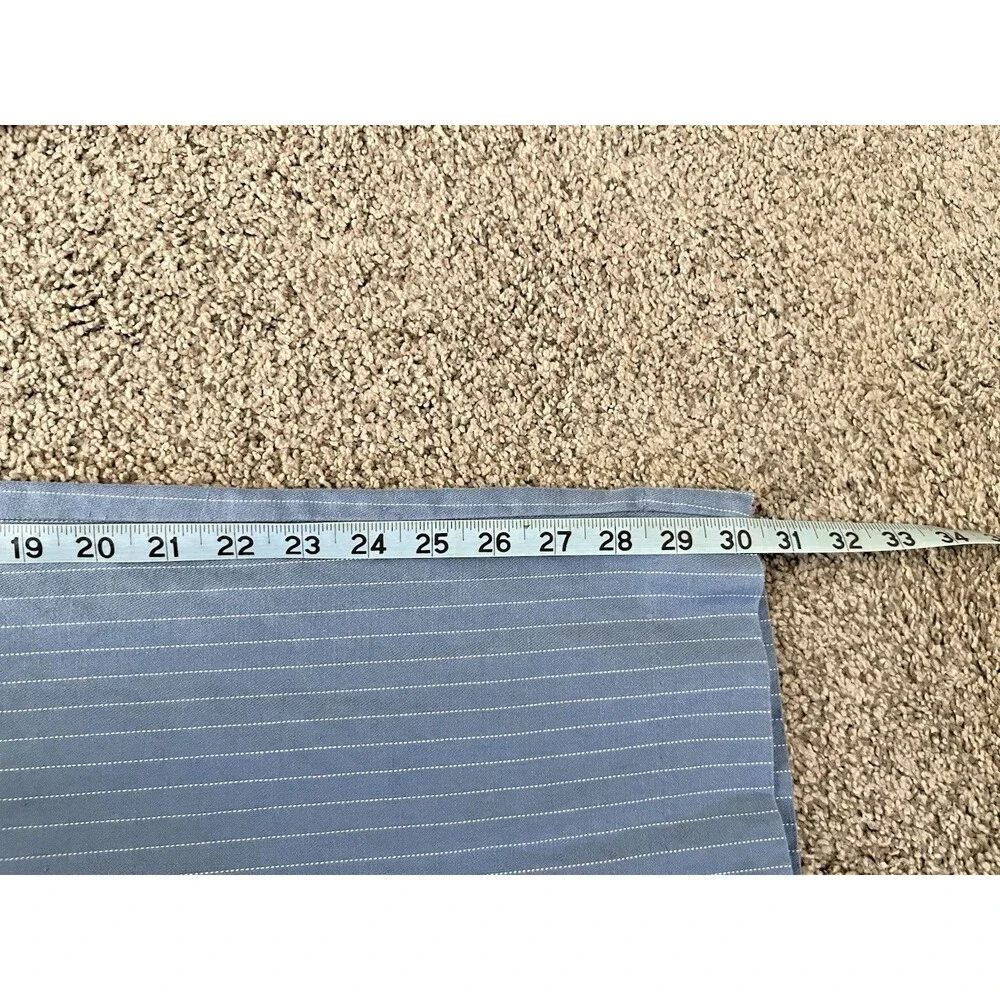 Banana Republic Wide-Leg Tencel Linen Pull-On Pant in Blue Stripe Size M